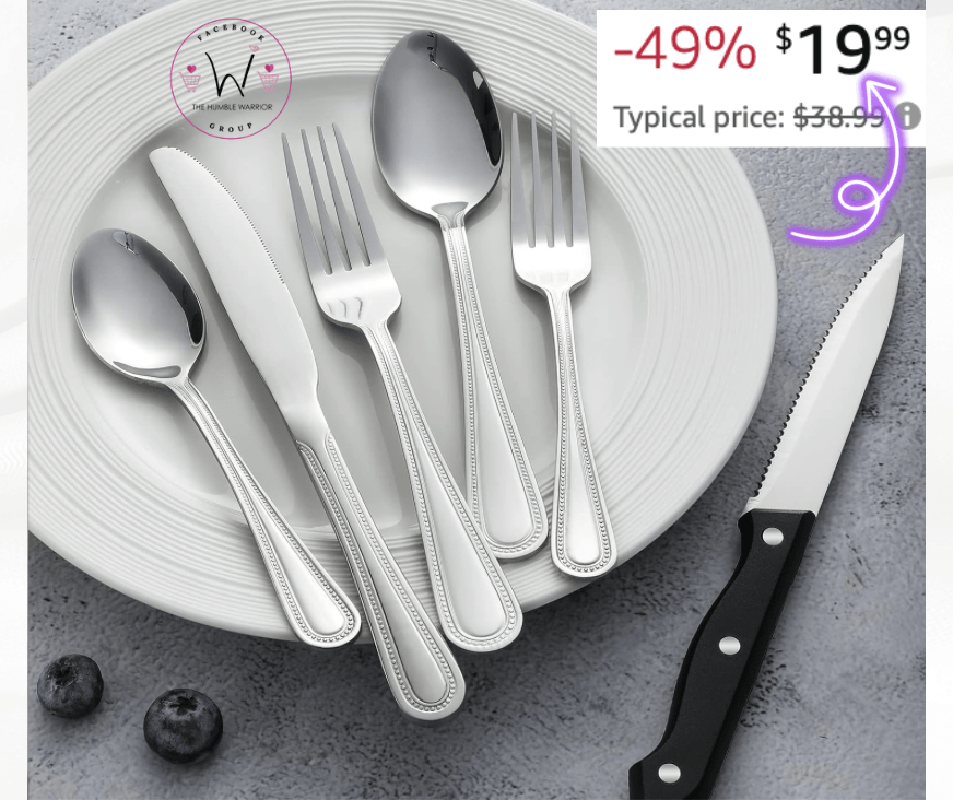 Hiware 48-Piece Stainless Steel Set!